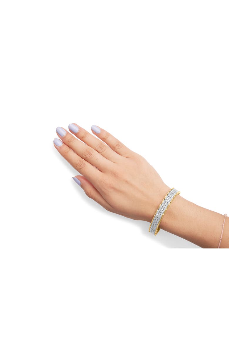 10K Yellow Gold 5.00 Cttw Round-Cut Diamond Link 7" Bracelet, Alternate, color, Yellow