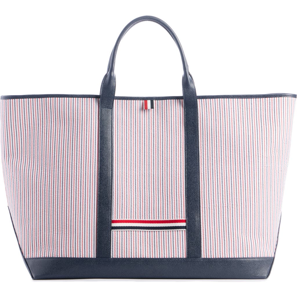 Thom Browne Large Tool Canvas & Leather Tote