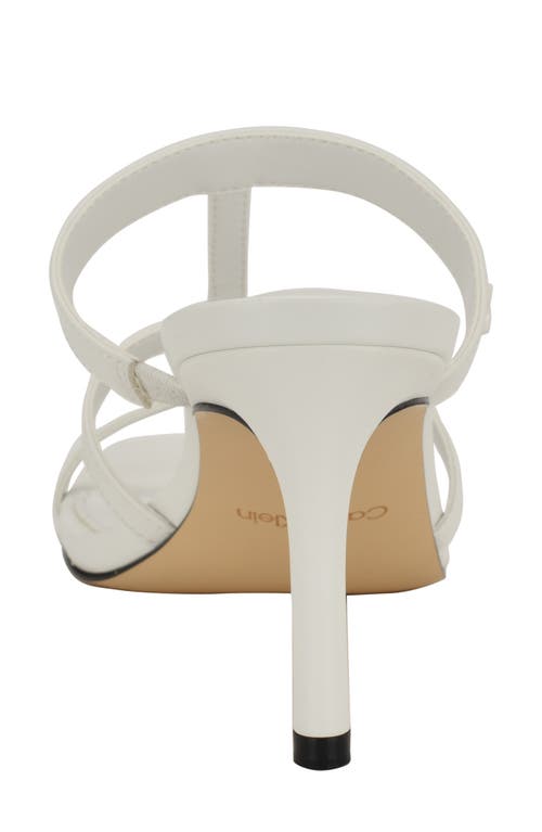 Calvin Klein Hiledy Caged Sandal In White