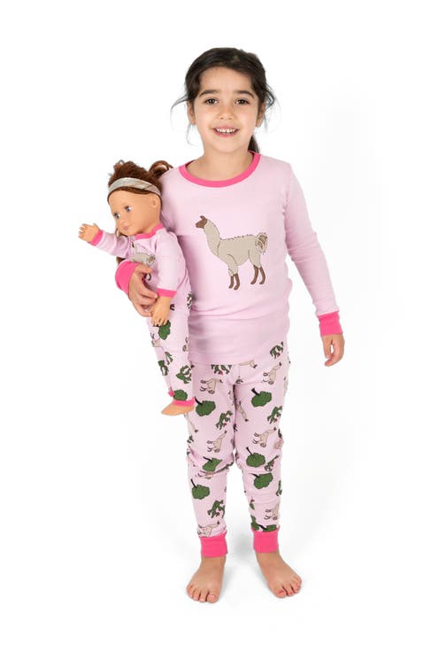 Girls Matching Doll Printed Cotton Pajamas, Animal & Seasonal Prints (Toddler, Little Kid & Big Kid)