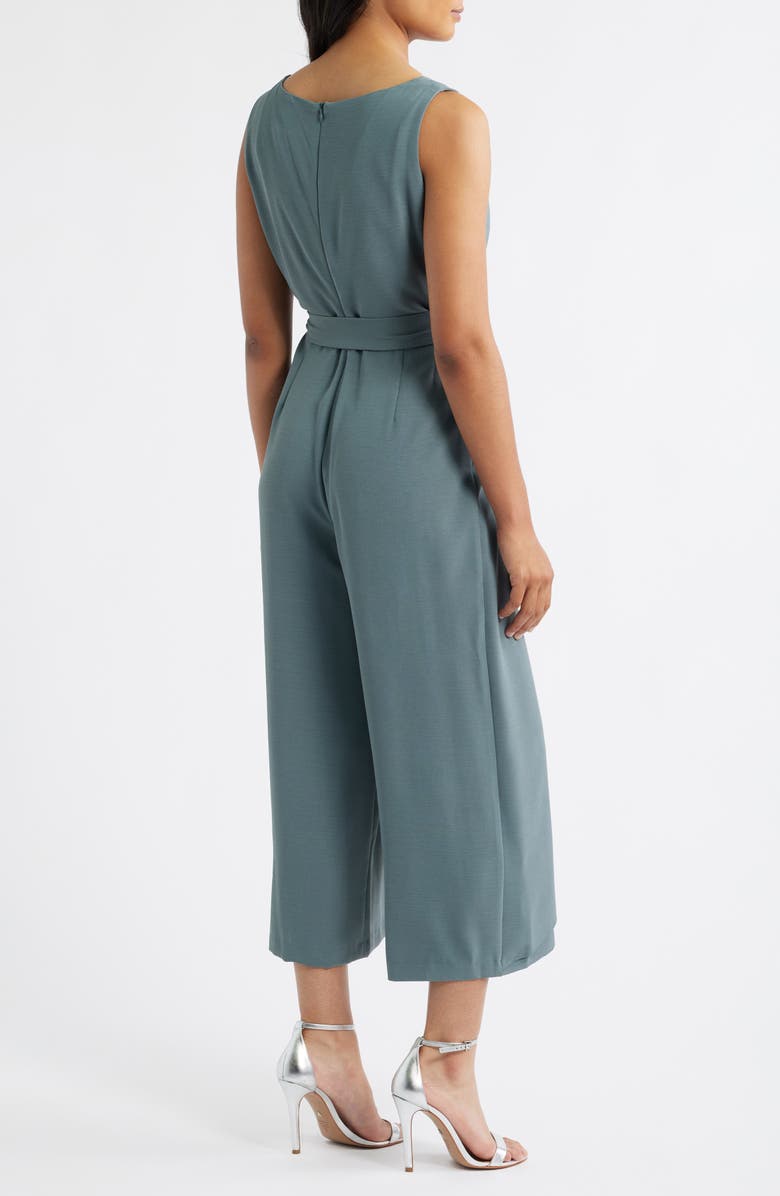 Connected Apparel Wrap Jumpsuit, Alternate, color, Moss