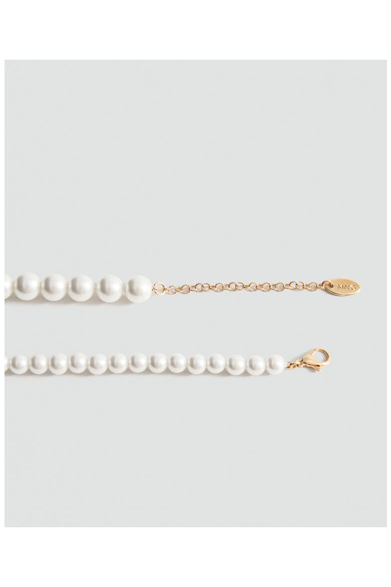 Faux Pearl Double Strand Necklace, Alternate, color, WHITE
