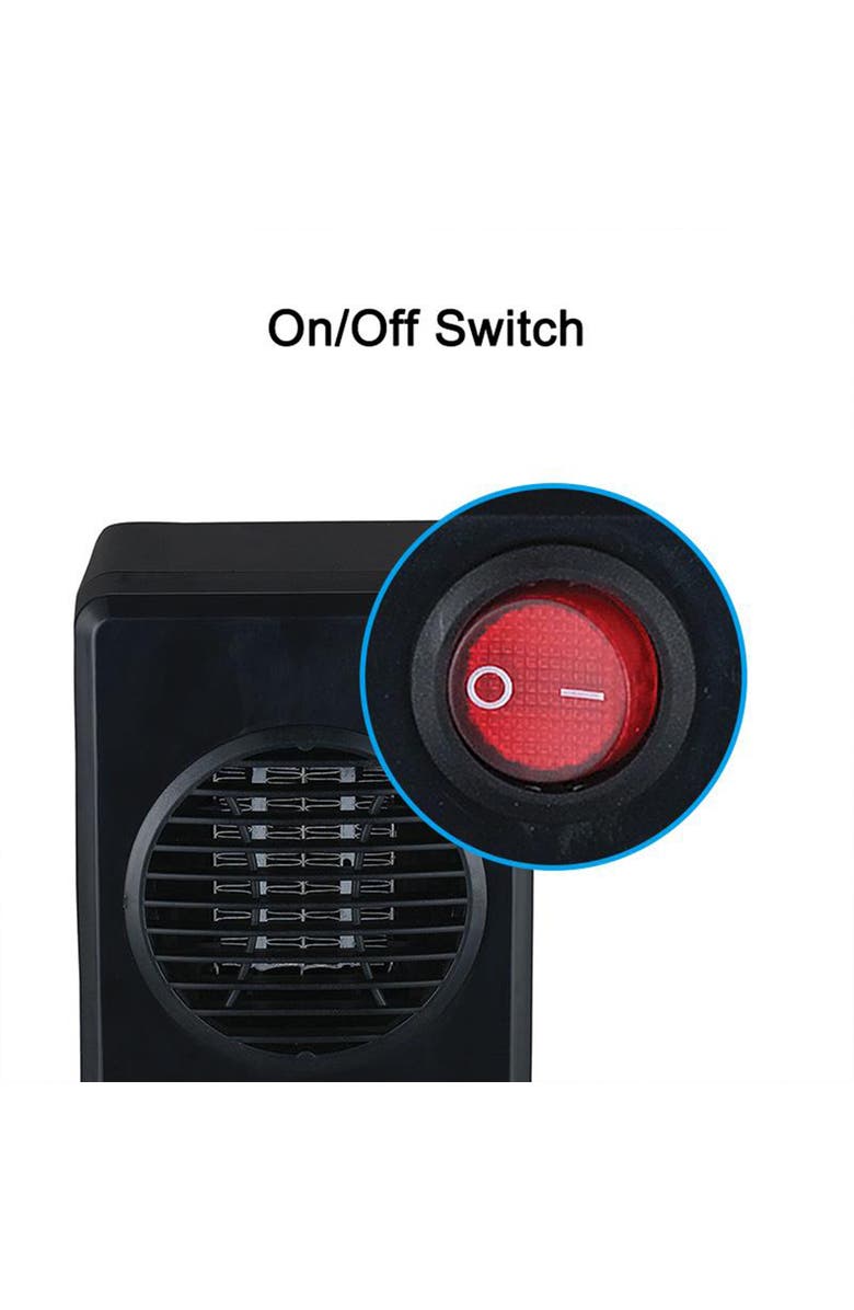 Optimus Portable Mini Ceramic Heater, Alternate, color, Black