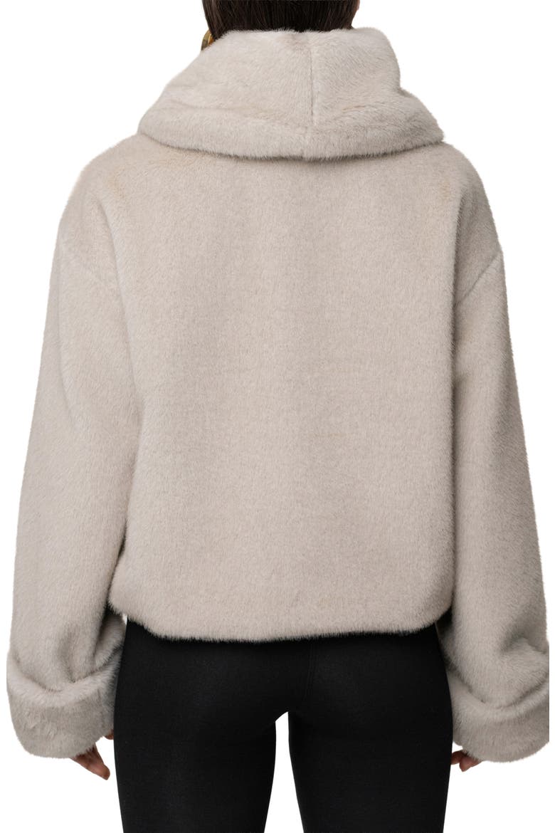 Turtleneck Faux Fur Pullover, Alternate, color, GRAY