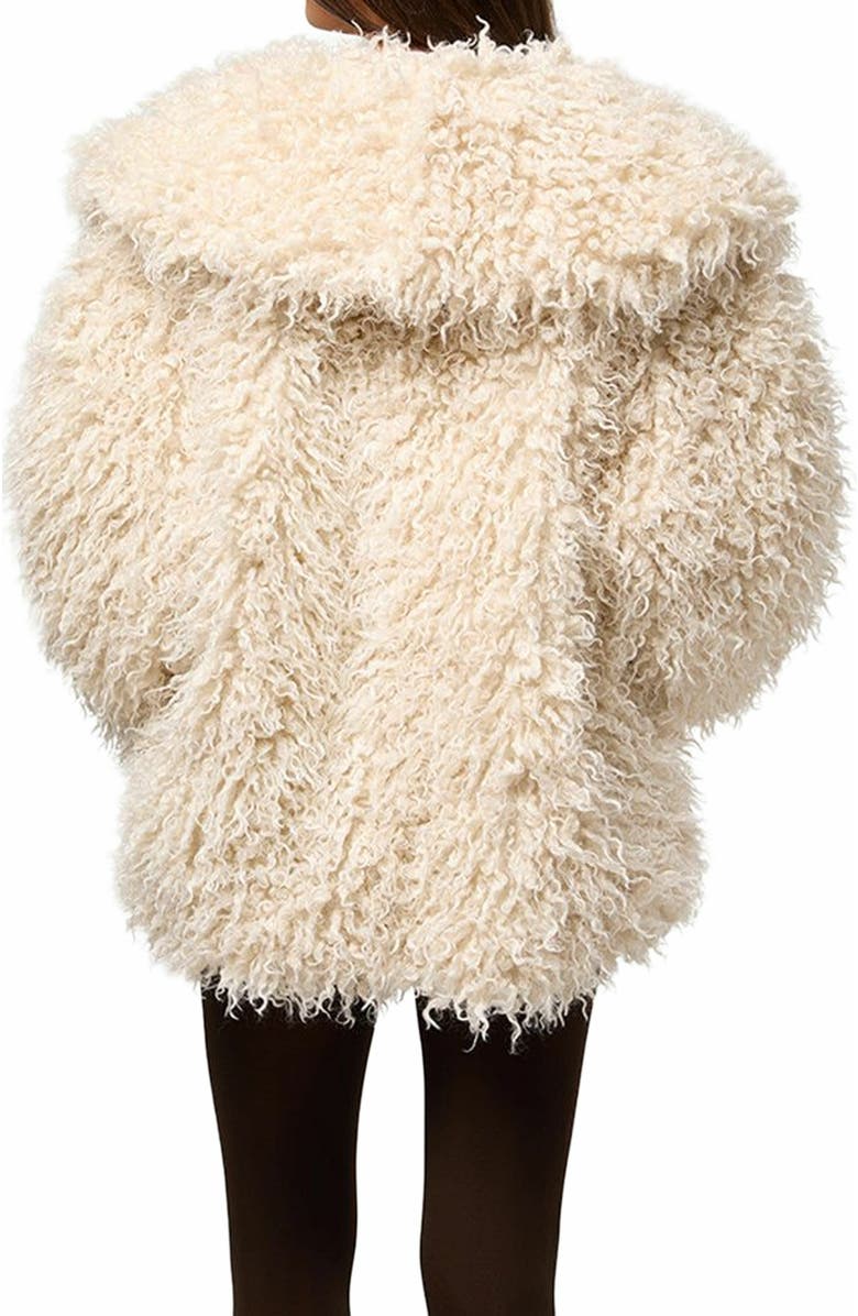 WeWoreWhat Shawl Collar Faux Fur Coat, Alternate, color, 