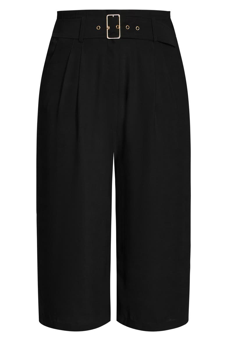 Easy Crop Belted Pants, Alternate, color, BLACK