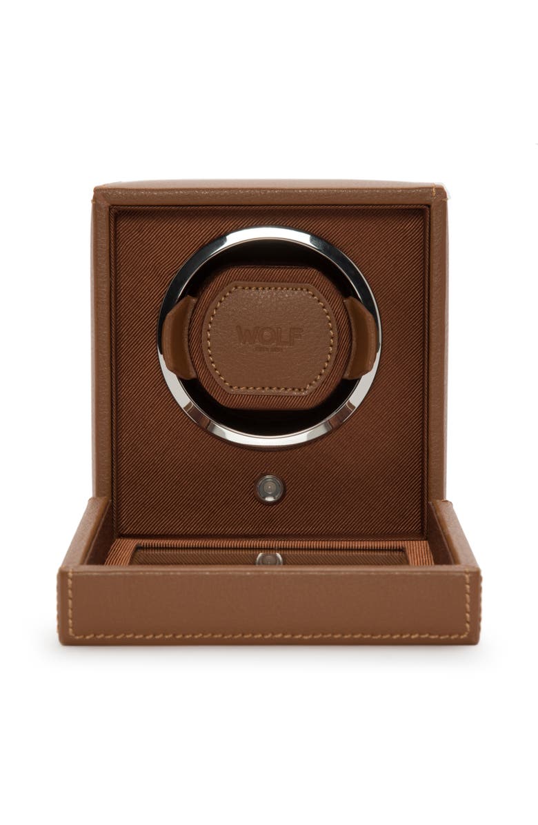 WOLF Cub Single Watch Winder with Cover, Alternate, color, 