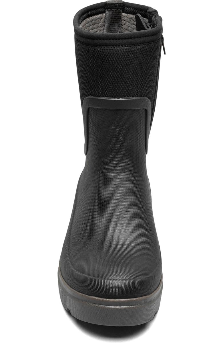 Bogs Hazel Mid Zip Rain Boot, Alternate, color, Black