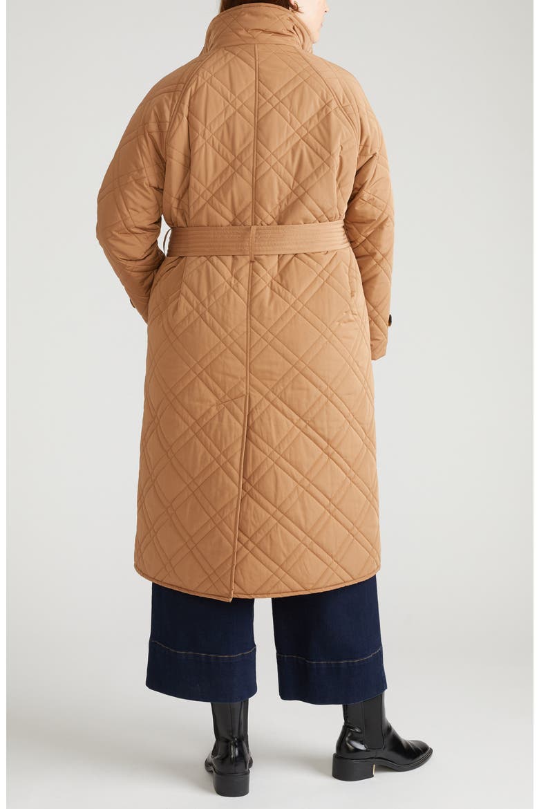 Nehra Quilted Coat, Alternate, color, CAMEL BROWN