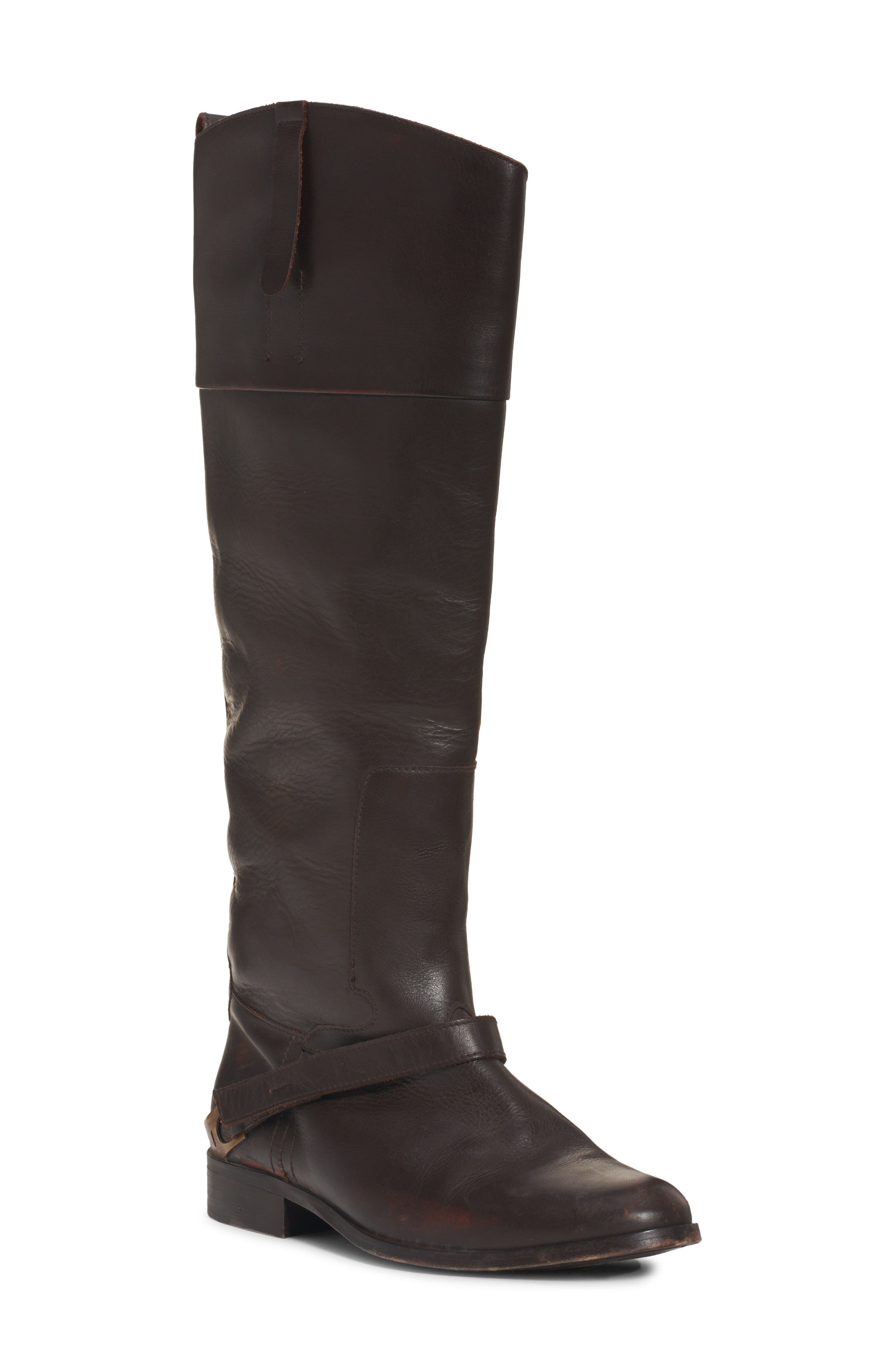 Golden Goose Charlie Tall Riding Boot, Main, color, Dark Brown