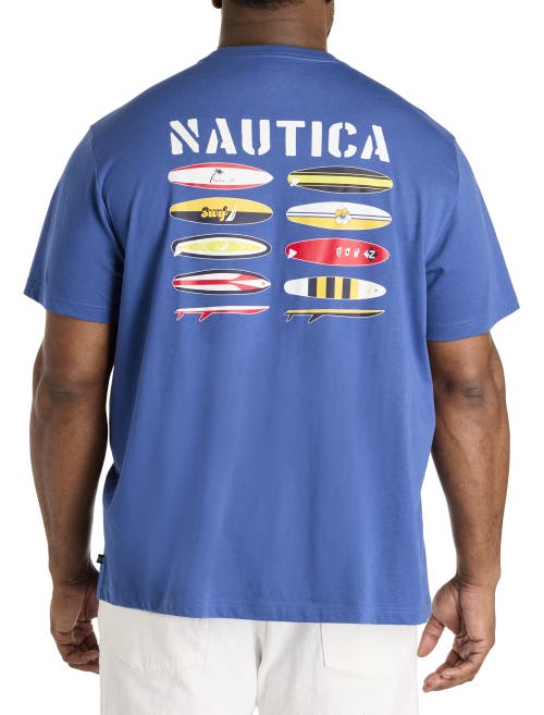 Nautica Big & Tall Beach Vibes Graphic Tee In Union Blue