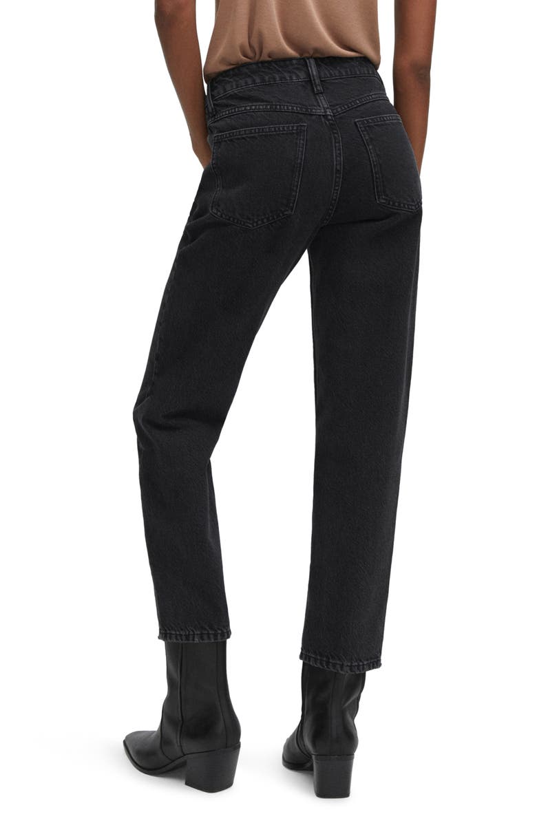 MANGO High Waist Ankle Tapered Mom Jeans, Alternate, color,