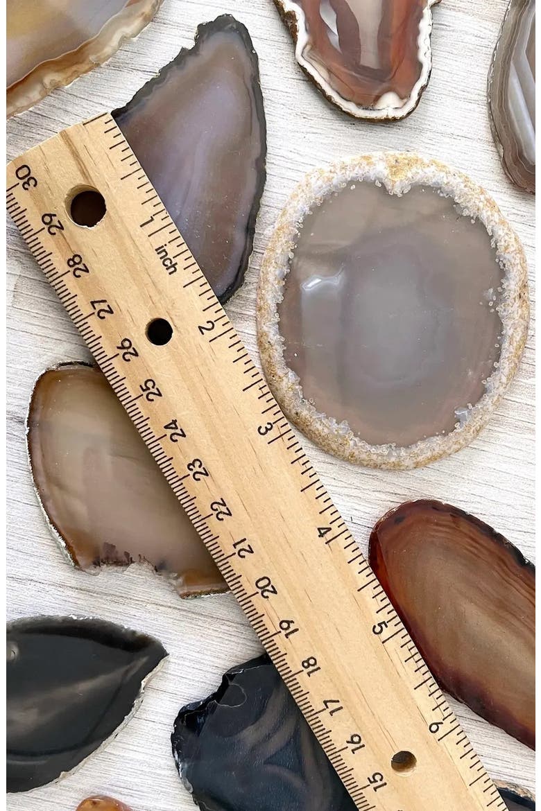 Agate Slice, Alternate, color, Natural Brown