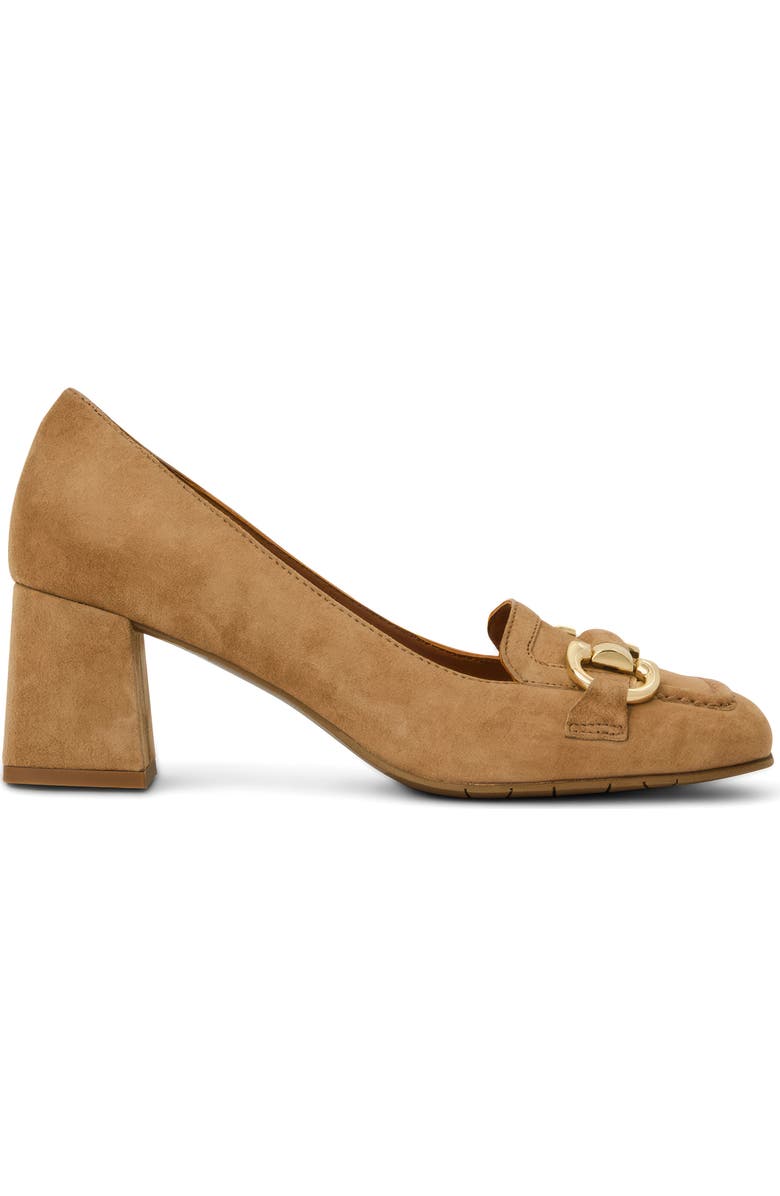 Aquatalia Corrina Weatherproof Loafer Pump, Alternate, color, Champagne Suede