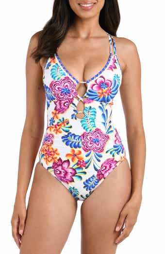 La Blanca Paradiso Lace-Up One-Piece Swimsuit