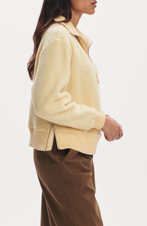 Varley Jaylin High Pile Fleece Half-zip Pullover In Yellow
