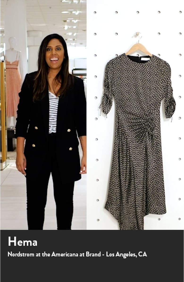 Jonathan Simkhai Vera Floral Asymmetrical Stretch Silk Dress, sales video thumbnail