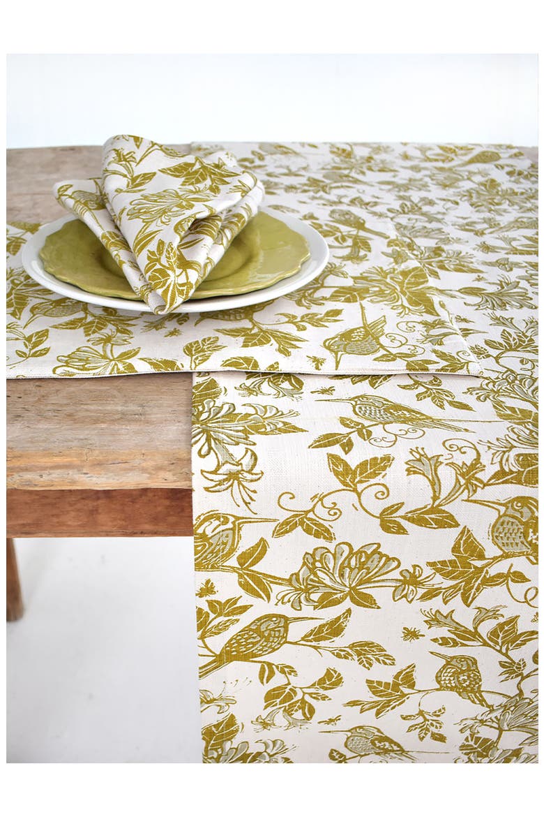 Honeysuckle Table Runner, Alternate, color, CHARTREUSE