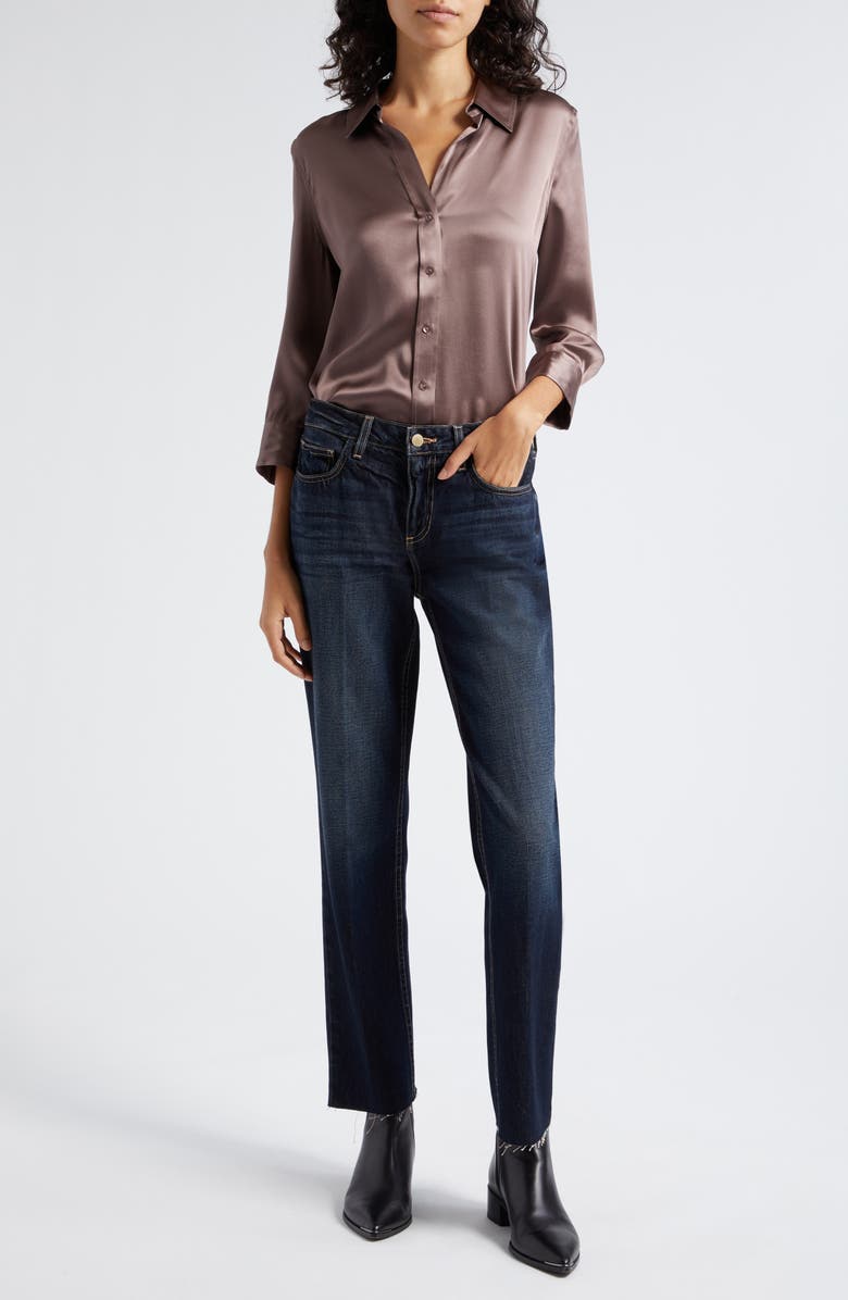 L'AGENCE Milana Stovepipe Raw Jeans, Alternate, color, Grainger