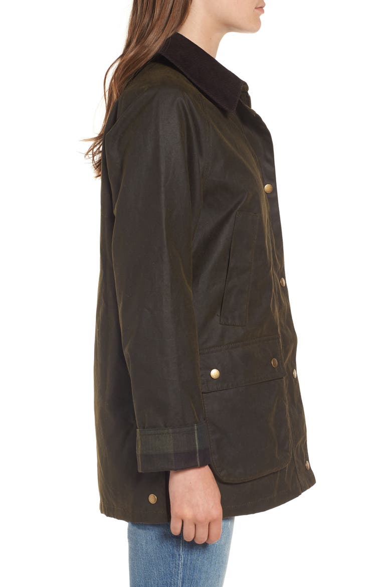 Acorn Waxed Jacket, Alternate, color, OLIVE