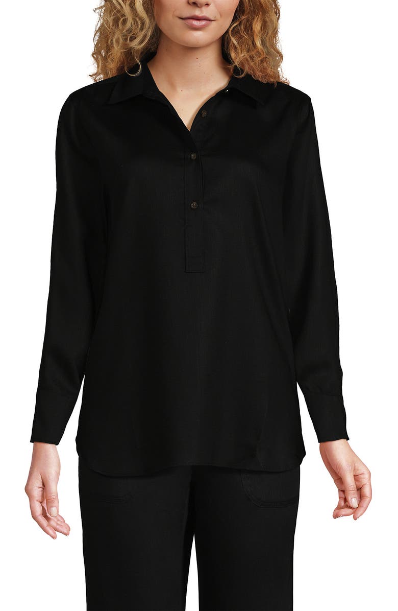 Lands' End TENCEL Fibers Twill Popover Shirt, Main, color, 