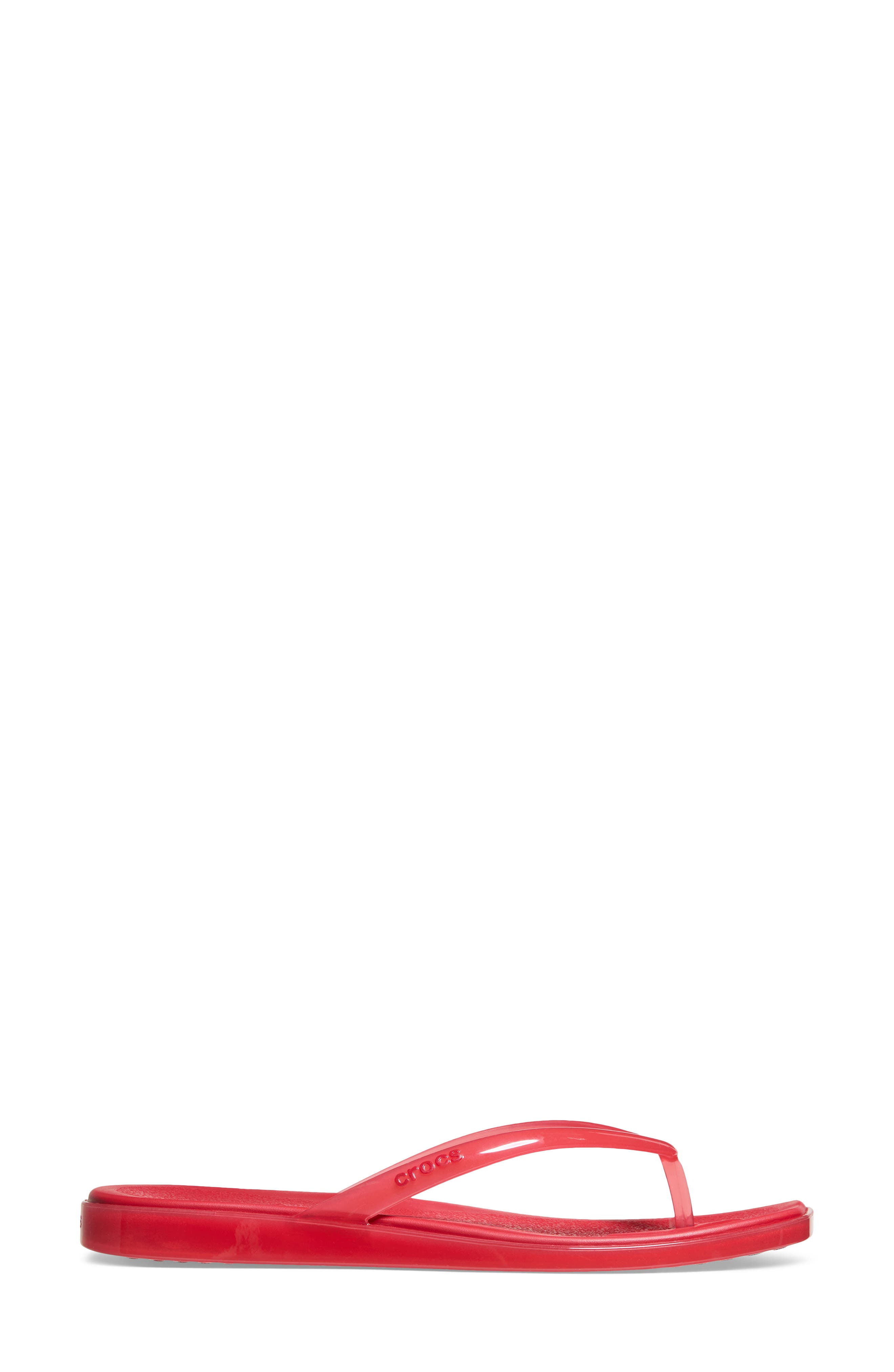 CROCS Miami Jelly Flip Flop, Alternate, color, Court Red Jelly