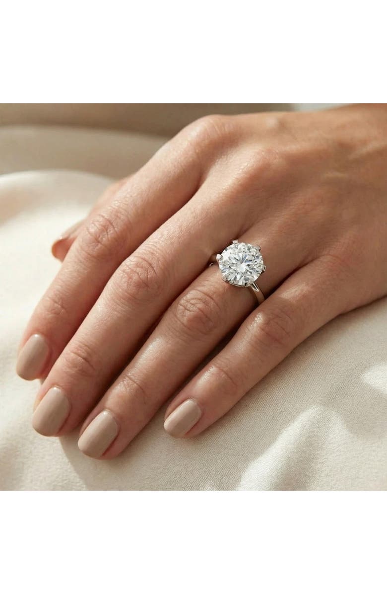 Bliss Diamond Certfied 6Ct Diamond Engagement Ring Solitaire 14k Gold Lab Grown, Alternate, color, 14K White Gold