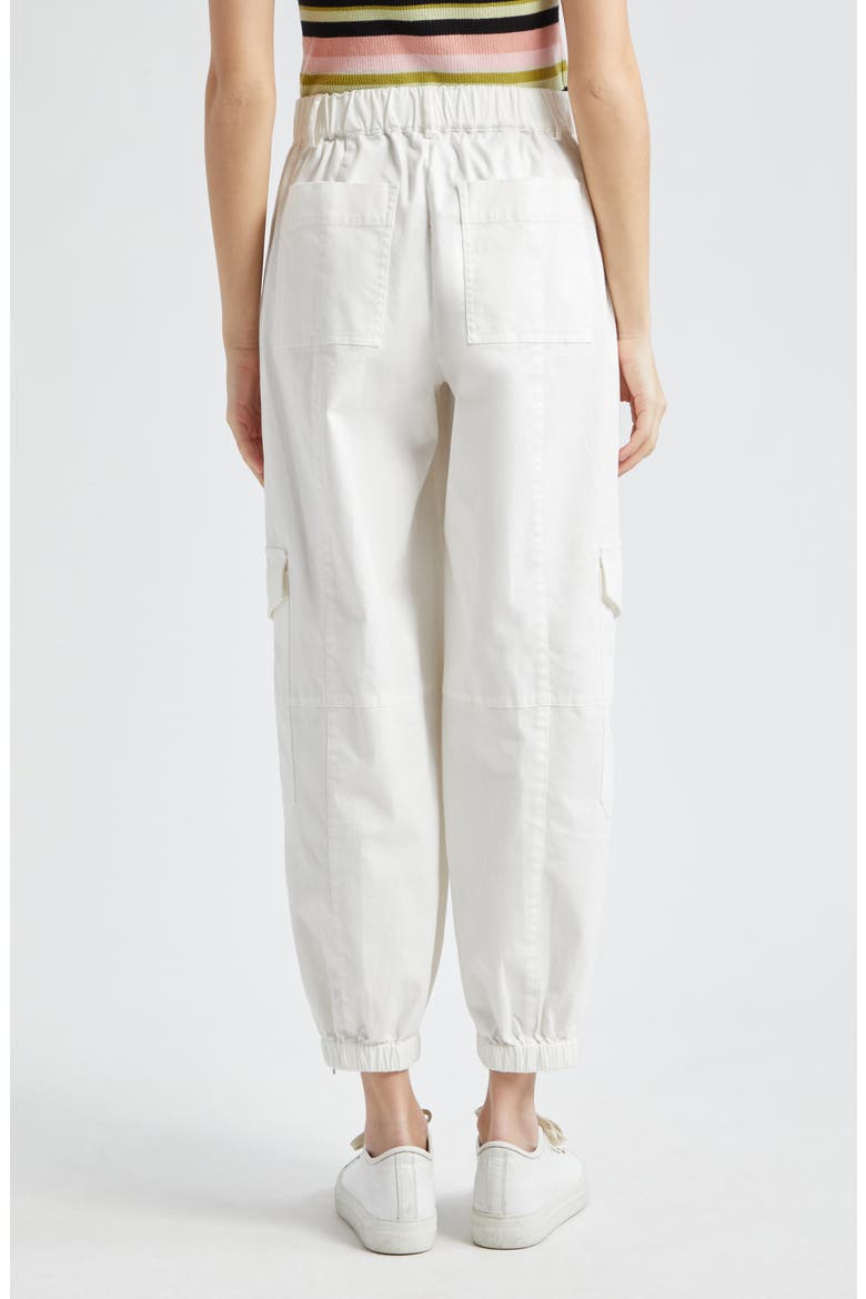 Stretch Cotton Twill Cargo Joggers, Alternate, color, CHALK