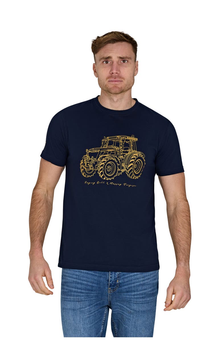 Raging Bull MF Tractor T-Shirt, Main, color, Navy