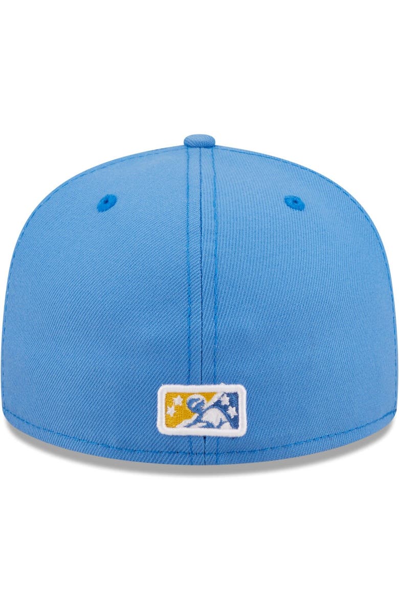 New Era Men's New Era Light Blue Myrtle Beach Pelicans Authentic Collection 59FIFTY Fitted Hat, Alternate, color, Light Blue