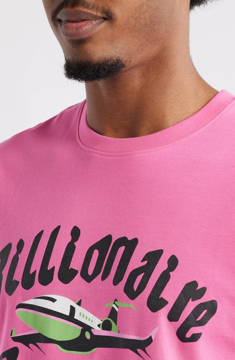 Billionaire Boys Club Jet Graphic T-Shirt, Alternate, color, Carmine Rose