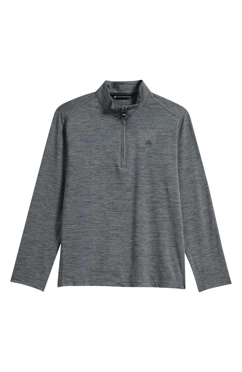 TravisMathew Kids' Heater Pro Quarter Zip Pullover, Main, color, Heather Grey