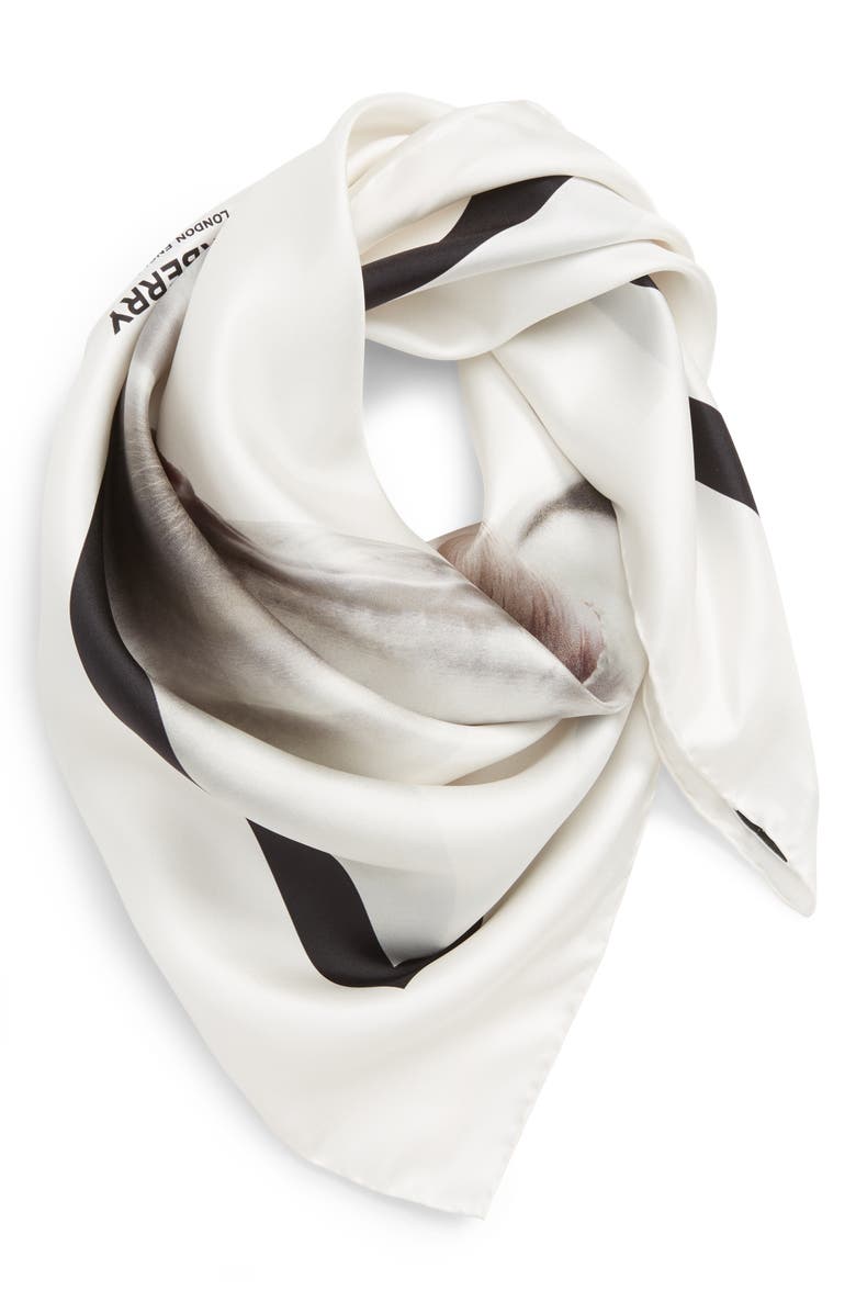 Burberry Unicorn Graphic Square Silk Scarf, Alternate, color, 