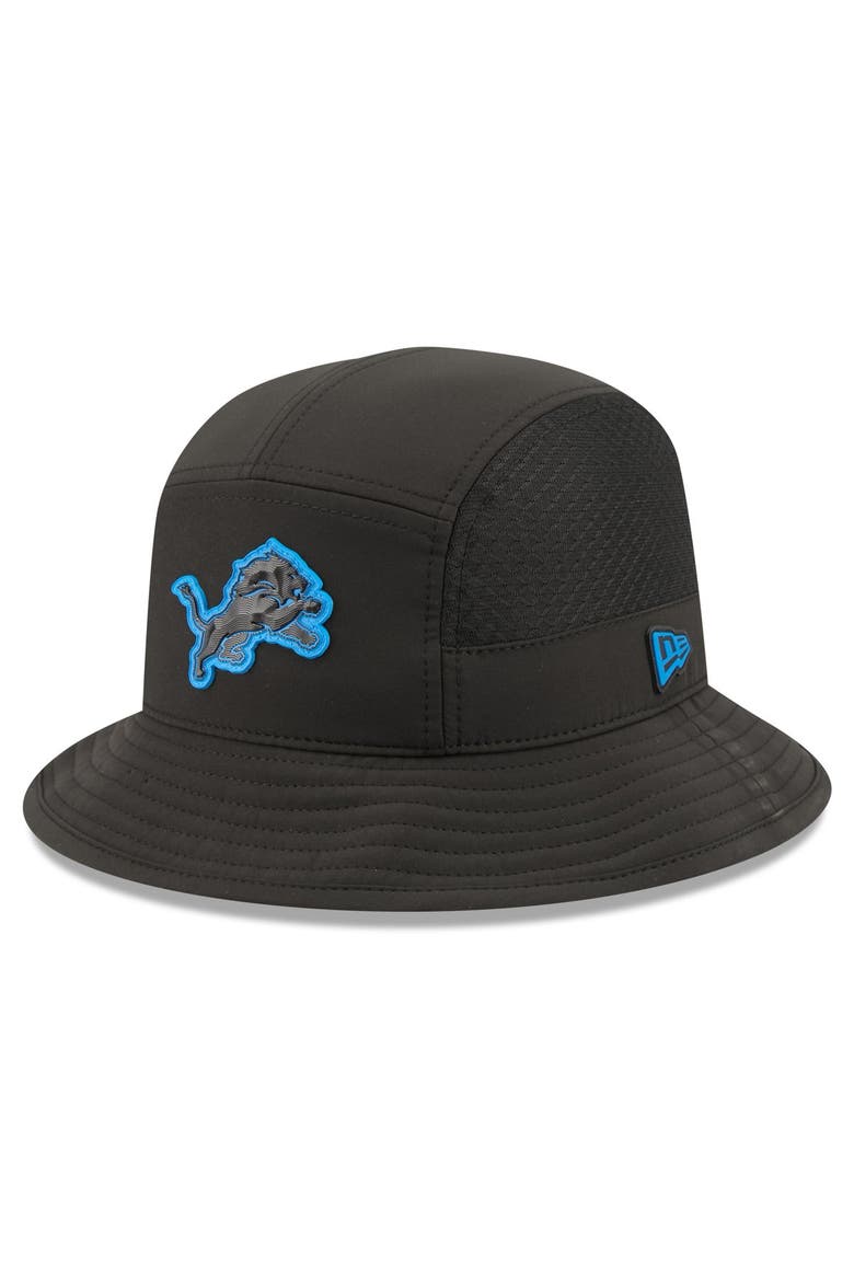 Men's New Era Black Detroit Lions 2026 Sideline Bucket Hat, Main, color, Black