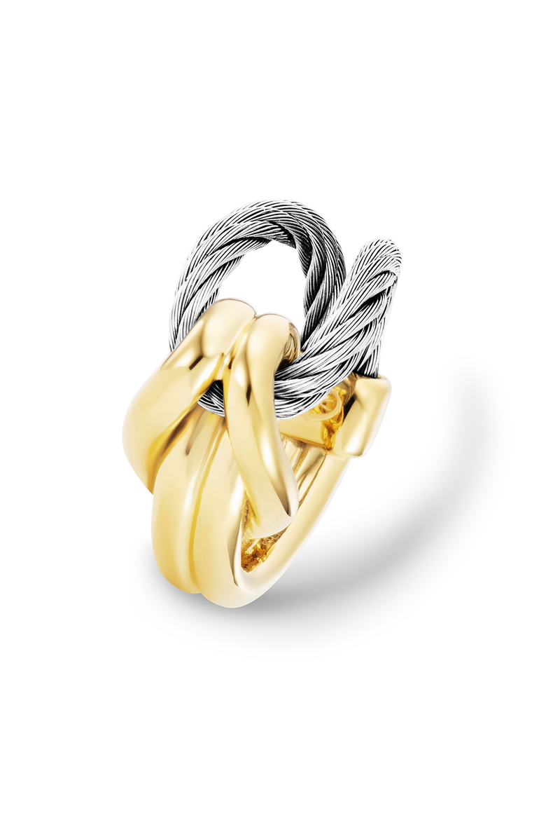 Celtic Knot Ring, Main, color, Yellow gold PVD