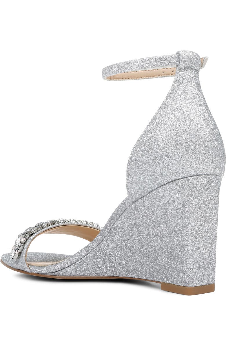 Jewel Badgley Mischka Peggy Ankle Strap Wedge Sandal, Alternate, color,