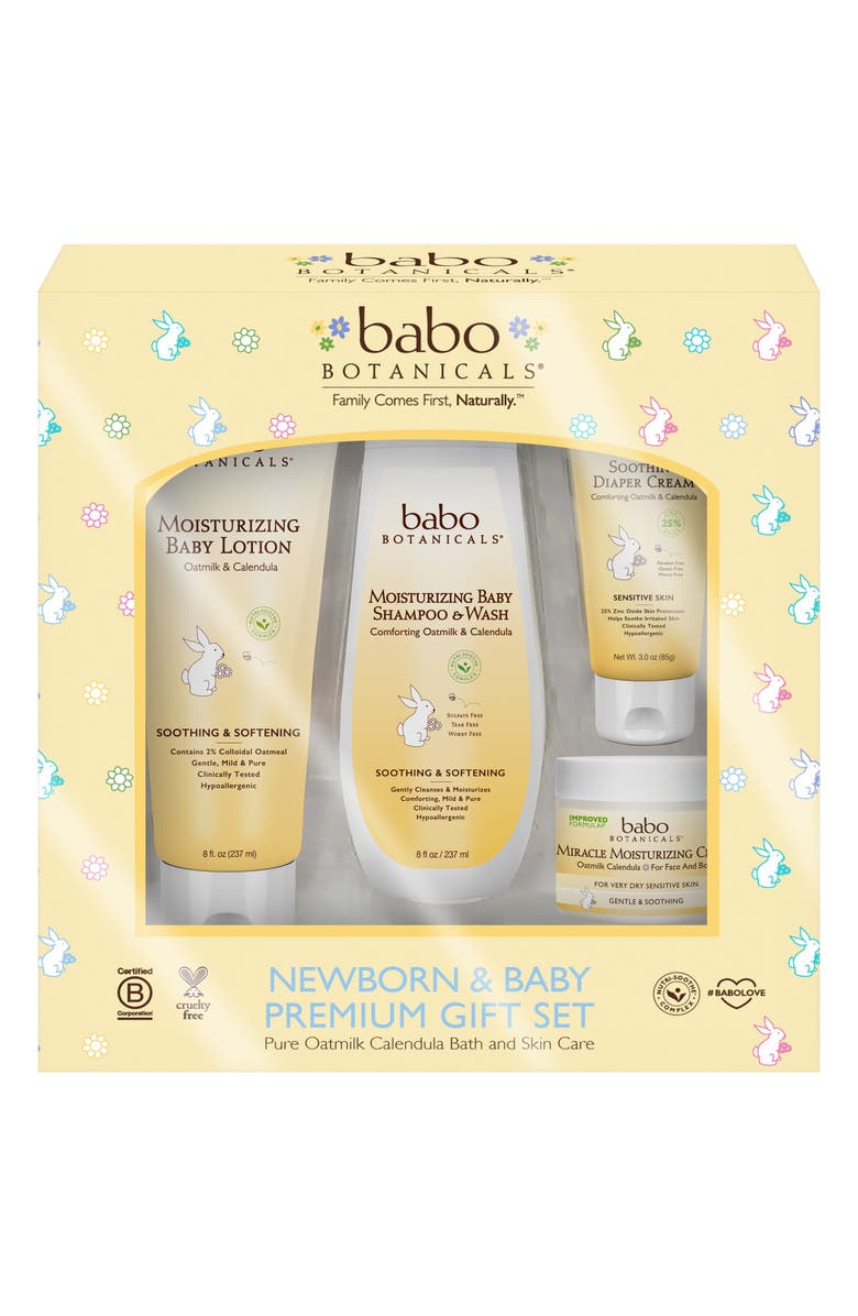 Babo Botanicals Newborn Baby Premium Gift Set, Main, color,