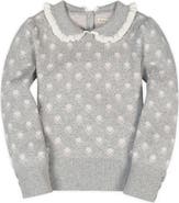 Hope & Henry Kids' Organic Long Sleeve Peter Pan Collar Sweater