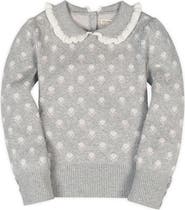 Hope & Henry Kids' Organic Long Sleeve Peter Pan Collar Sweater