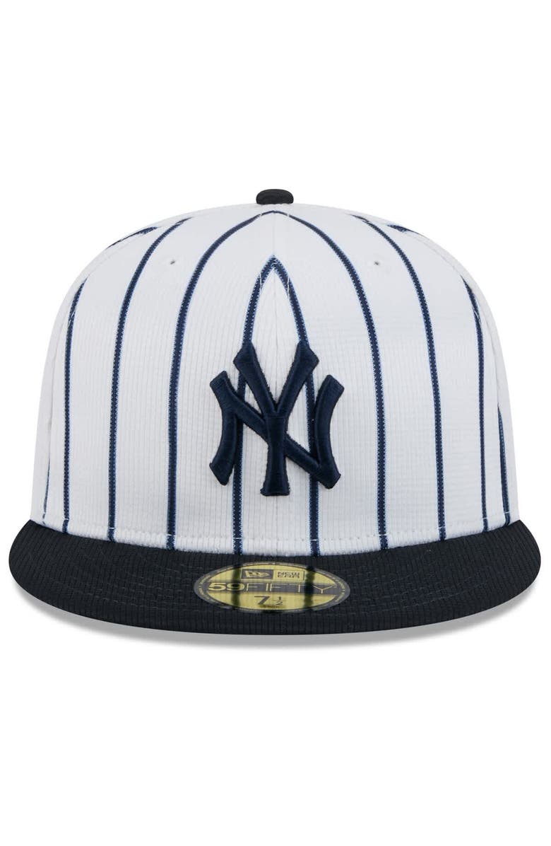 New Era Men's New Era White/Navy New York Yankees 2025 Spring Training 59FIFTY Fitted Hat, Alternate, color,