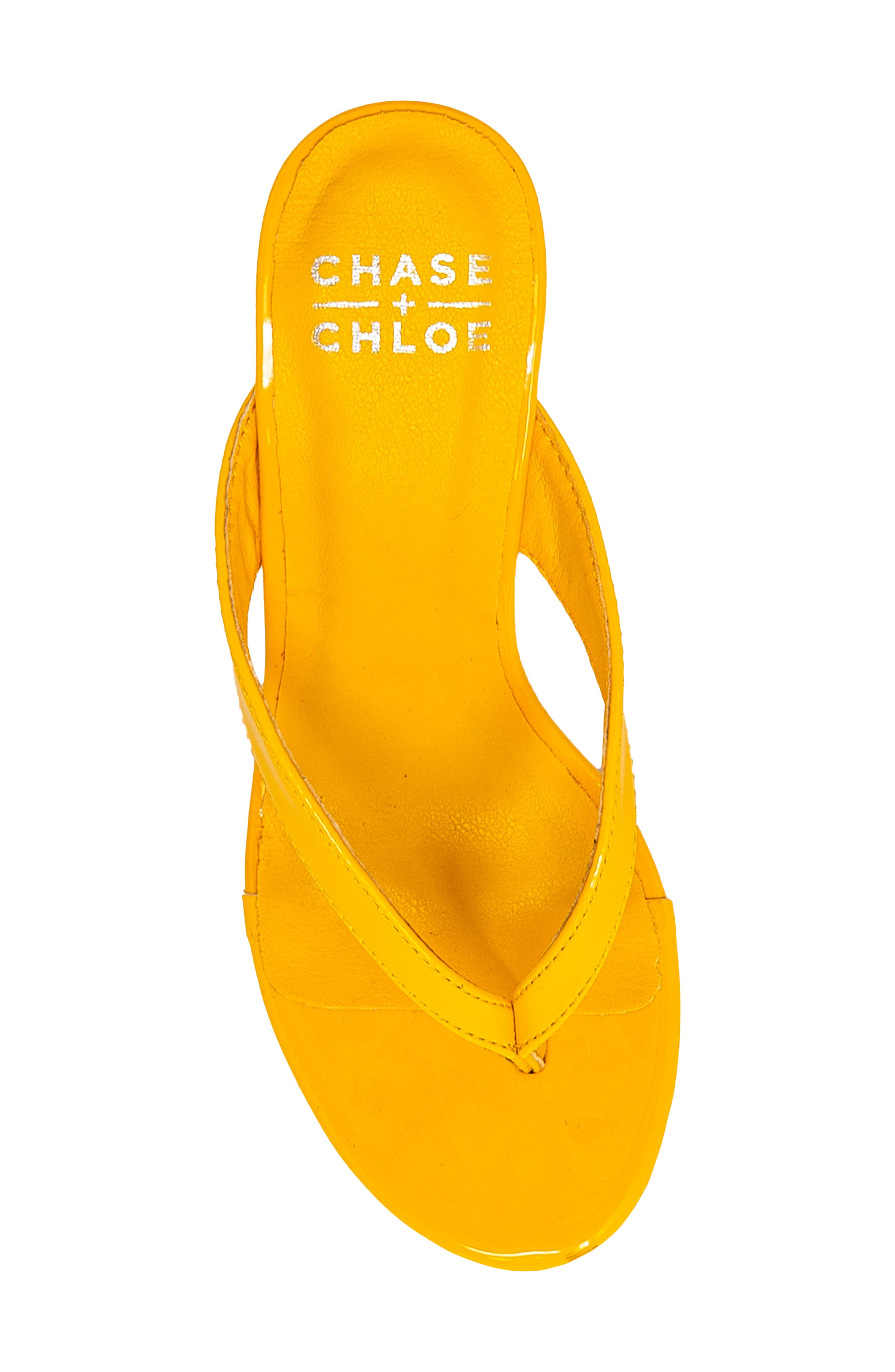 Toe Post Wedge Sandal, Alternate, color, YELLOW