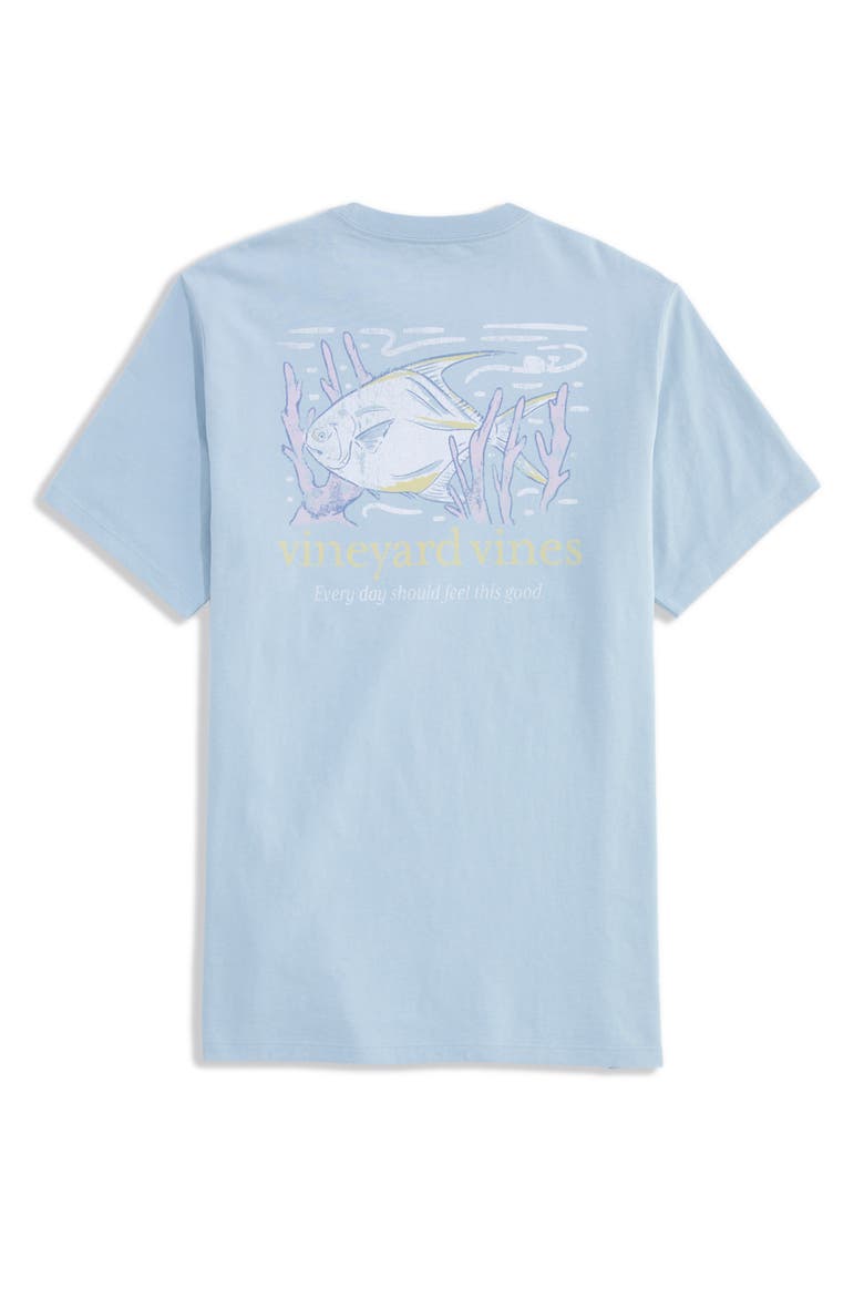 Coral Permit Graphic T-Shirt, Alternate, color, DEL MAR BLUE