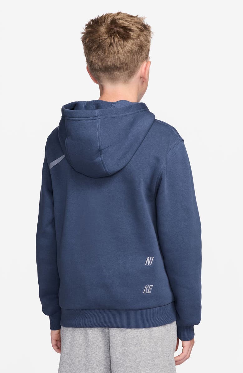 Nike Kids' Sportswear Club Fleece Graphic Hoodie, Alternate, color, Mystic Navy/ Ghost