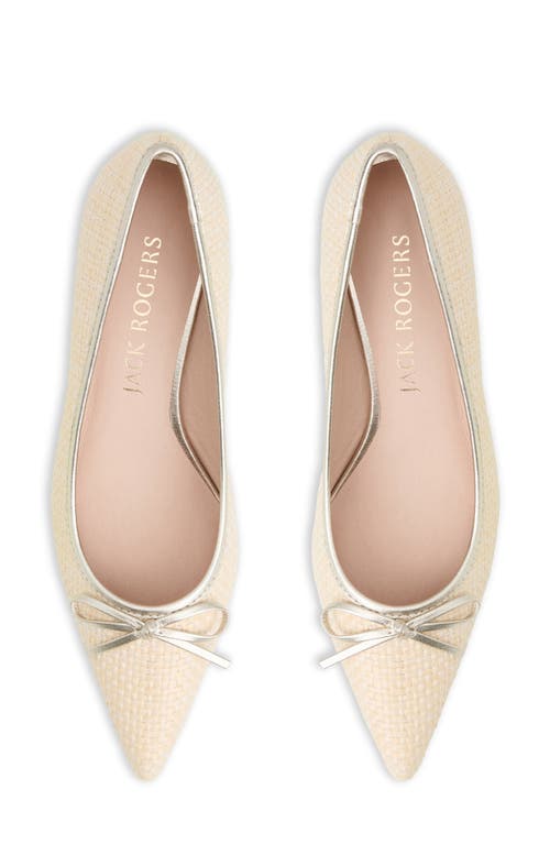 Jack Rogers Pammi Pointed Toe Kitten Heel Pump In Silver