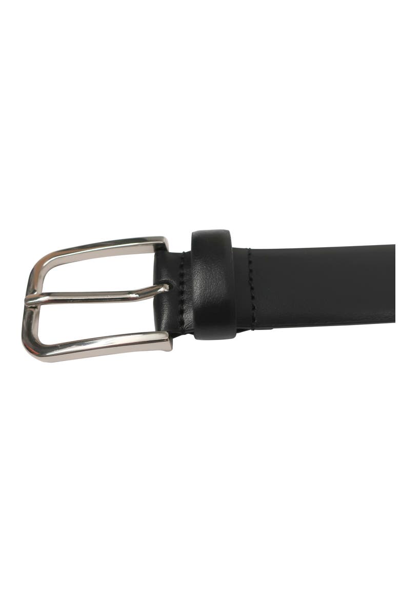 Smooth Calf Leather Belt, Alternate, color, Black