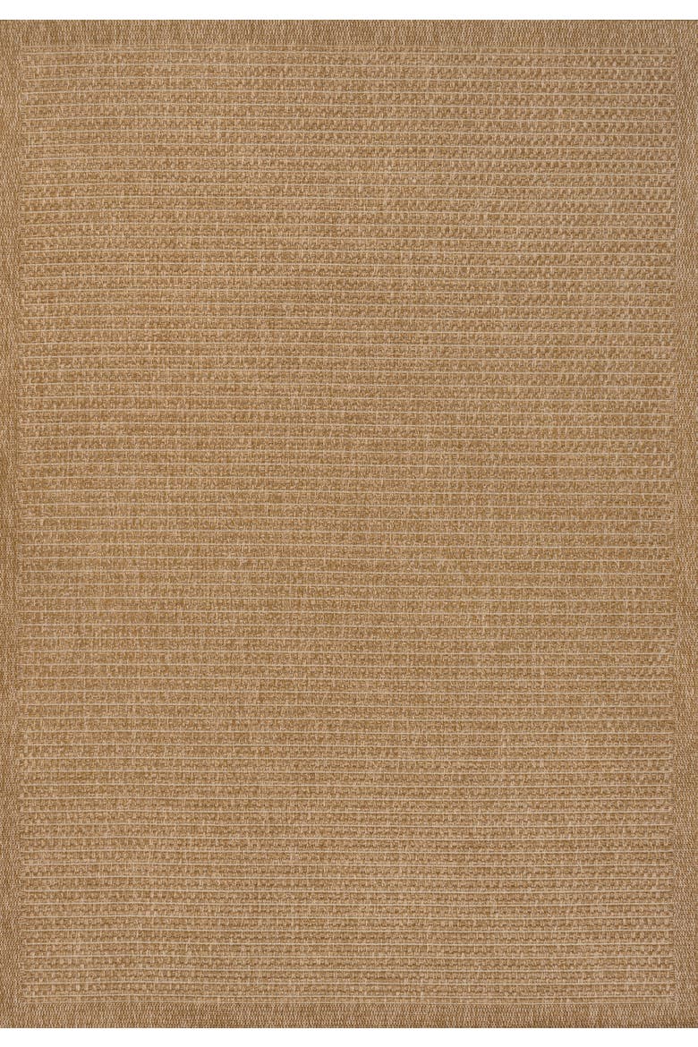 Maxine Easy Jute Contemporary Border Boho Fine Rib Weave Indoor/Outdoor Area Rug, Main, color, Natural