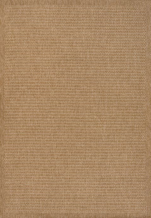 Maxine Easy Jute Contemporary Border Boho Fine Rib Weave Indoor/Outdoor Area Rug