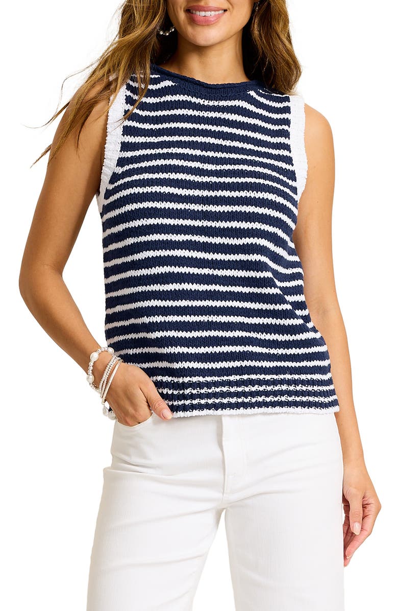Tommy Bahama Harbor Pebble Stripe Jersey Stitch Tank, Alternate, color, Coastline