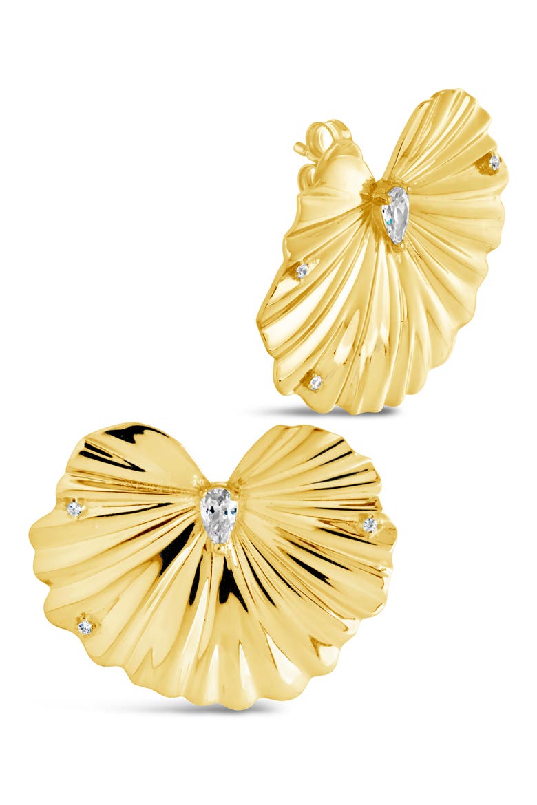 Phoenix Stud Earrings, Alternate, color, GOLD