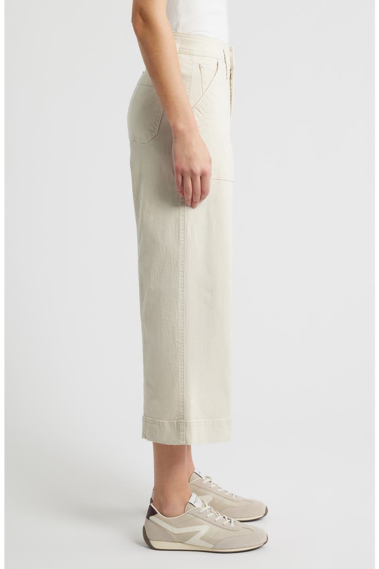 Skyrise Crop Wide Leg Utility Pants, Alternate, color, BLANCHED ALMOND